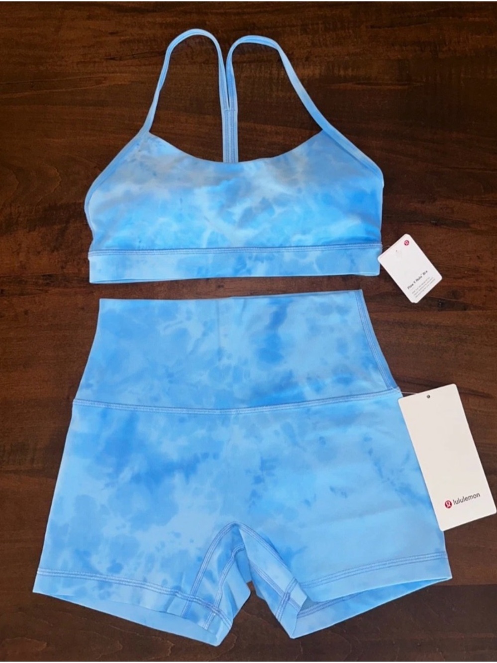 🆕🫐 Lululemon Bundle Align Short 4” and Flow Y Bra Smoothie Wash Blueberry